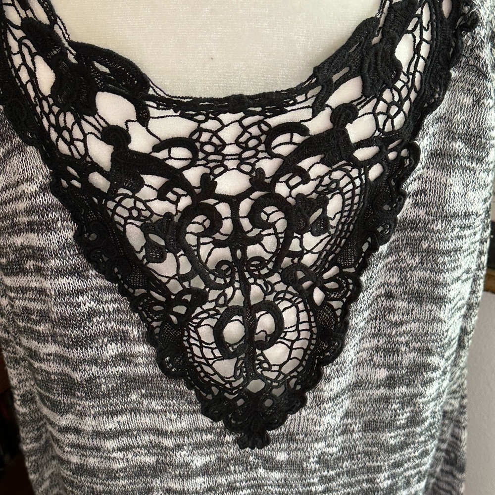Torrid Black and White Crew Neck Sweater